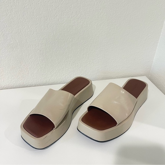 SVEGAN Janice Vegan Leather Platform Sandal in Tahini Beige Size 40 - Picture 5 of 11